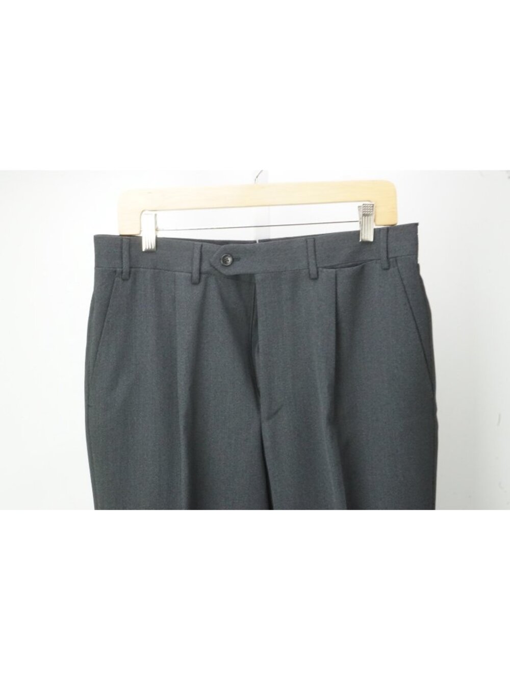 Corneliani Master Gray Woven 100% Wool Mens Dress Pants Sz 48 EU BRAND NEW